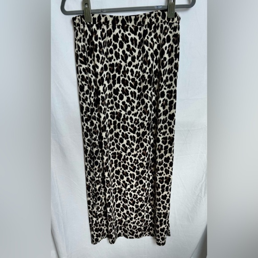 Halogen Animal Print Long Skirt Size L - Picture 1 of 7
